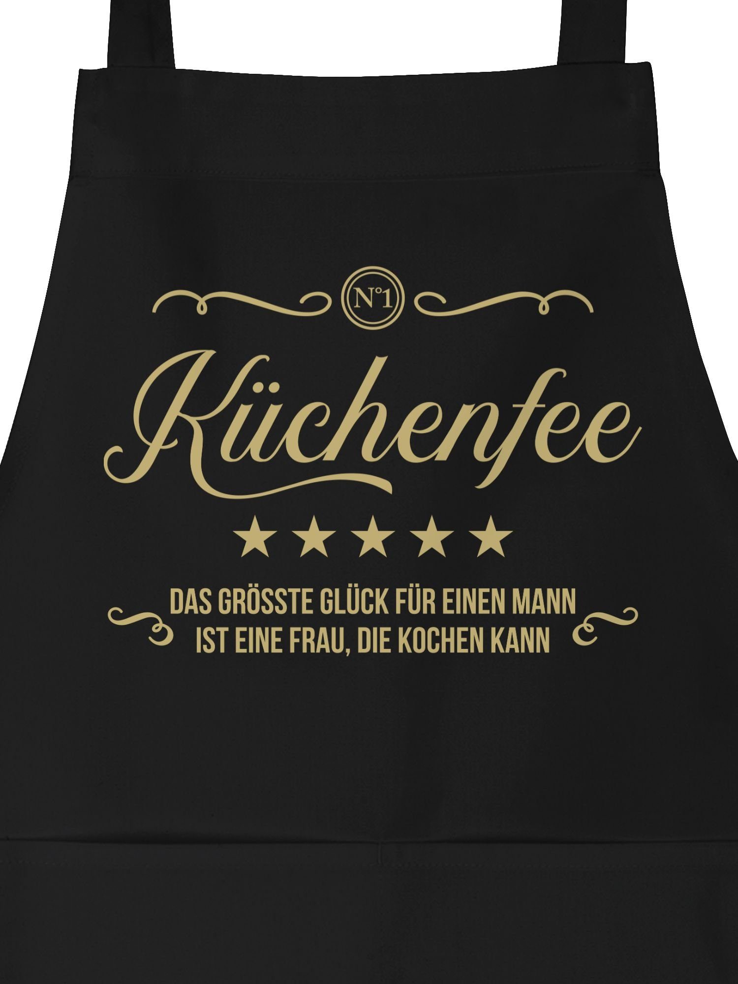 Shirtracer Kochschürze »N°1 Küchenfee Größte Glück für einen Mann